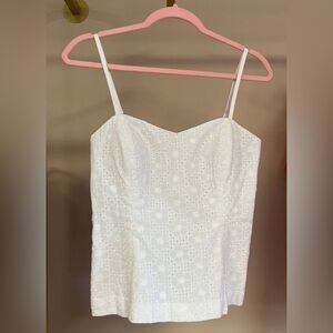 Lilly Pulitzer White Daisy Eyelet Top